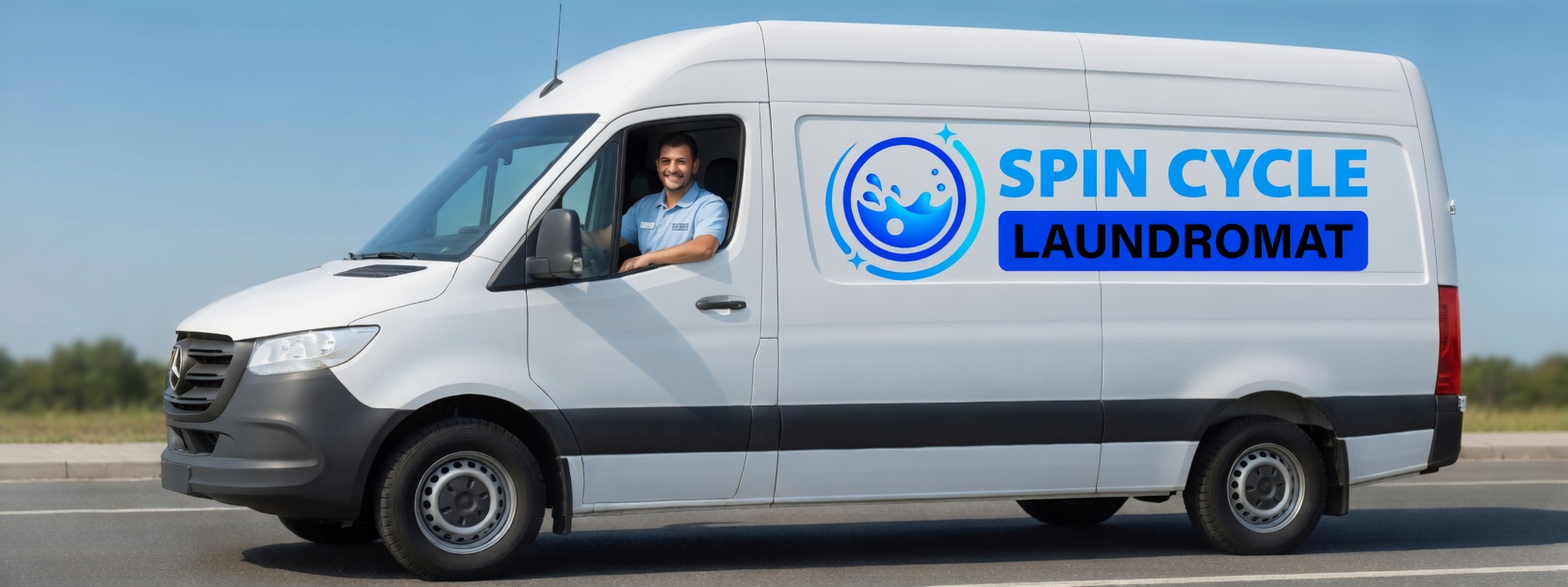 Landscape Spin Cycle Delivery Van