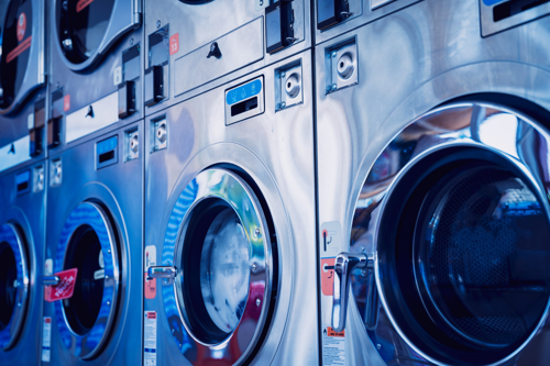 Washers Stacked Blue Toned 1920X480